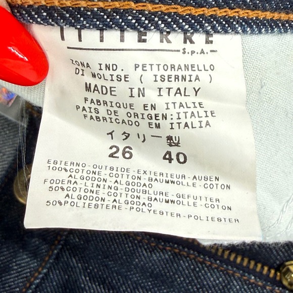 Vintage Dolce & Gabbana Women's Dark Wash Denim Jeans Gold Studded  Sz 26 - Picture 12 of 16